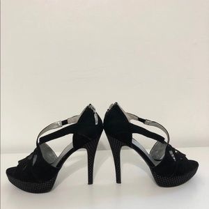 Guess  High Heel Black Leather Sandals Size 8